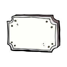 comic cartoon old sign N3