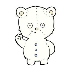 comic cartoon polar bear cub N5