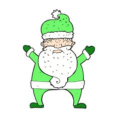 comic cartoon ugly santa claus N3