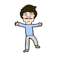 comic cartoon boy panicking N7