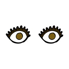 comic cartoon eyes N16