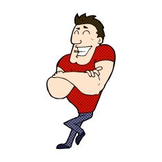 comic cartoon muscle guy N3