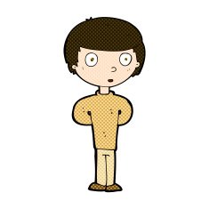 comic cartoon curious boy N11