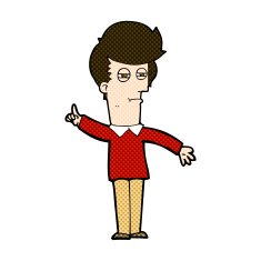 comic cartoon man narrowing eyes N10