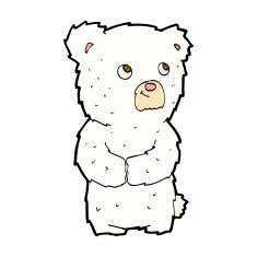 comic cartoon polar bear cub N6