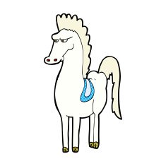 comic cartoon horse N8