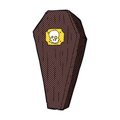 spooky comic cartoon coffin N5