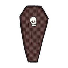 spooky comic cartoon coffin N6