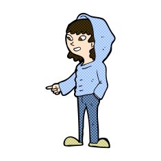 comic cartoon pointing teenager N3