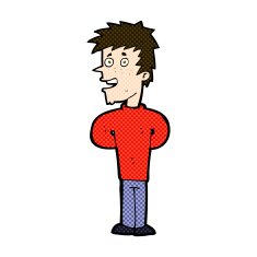 comic cartoon happy man N114