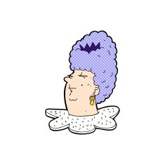 comic cartoon queen's head N3