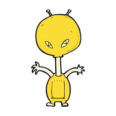 comic cartoon space alien N5