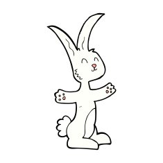 comic cartoon rabbit N20