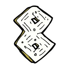 comic cartoon wooden number N12