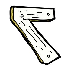 comic cartoon wooden number N13