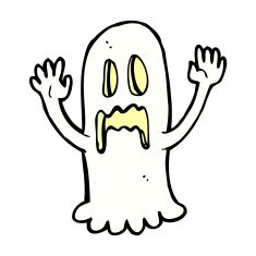 comic cartoon spooky ghost N12