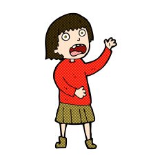 comic cartoon stressed out woman N6