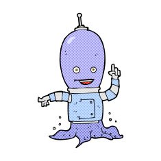 comic cartoon alien spaceman N5