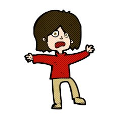 comic cartoon unhappy person N3