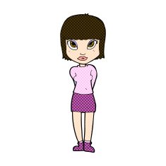 comic cartoon woman standing N5