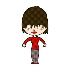 comic cartoon woman staring N9