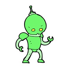 comic cartoon alien robot N5