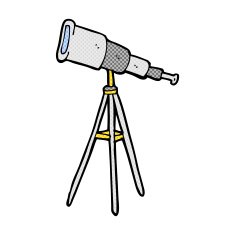 comic cartoon telescope N5