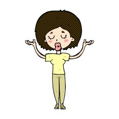 comic cartoon peaceful woman N3