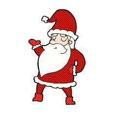 comic cartoon santa claus N44