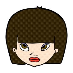 comic cartoon annoyed woman N46