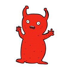 comic cartoon funny little alien N3