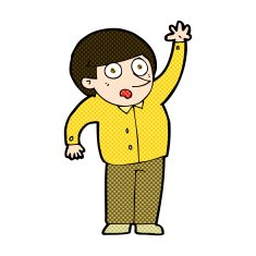 comic cartoon man asking question N11