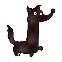comic cartoon happy dog N15