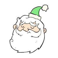 comic cartoon santa claus face N3