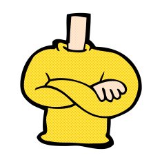 comic cartoon folded arms body N3