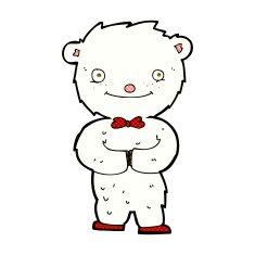 comic cartoon little polar bear N2