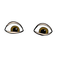 comic cartoon eyes N17
