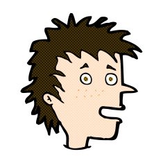comic cartoon excited boy N35