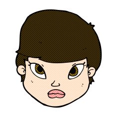 comic cartoon serious face N3