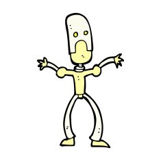 comic cartoon funny robot N20