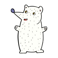 funny comic cartoon polar bear N2