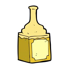 comic cartoon whiskey bottle N5