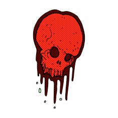 comic cartoon scary skull N6
