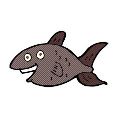 comic cartoon fish N28