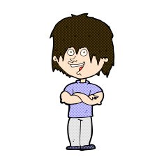 comic cartoon happy man N116