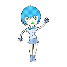 comic cartoon vampire girl N58