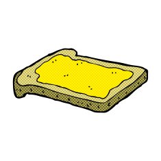 comic cartoon honey on toast