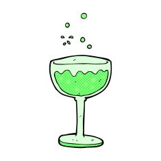 comic cartoon sparkling cocktail N2