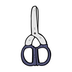comic cartoon scissors N9