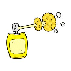 comic cartoon spray can N18